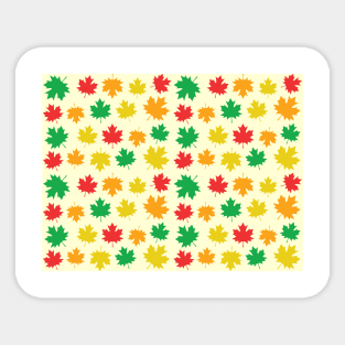 Colorful Autumnal Leafs - Nature Pattern Sticker